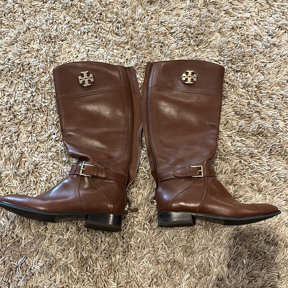 Tory Burch boots, brown, size 9.5, worn a handful of times in great shape!